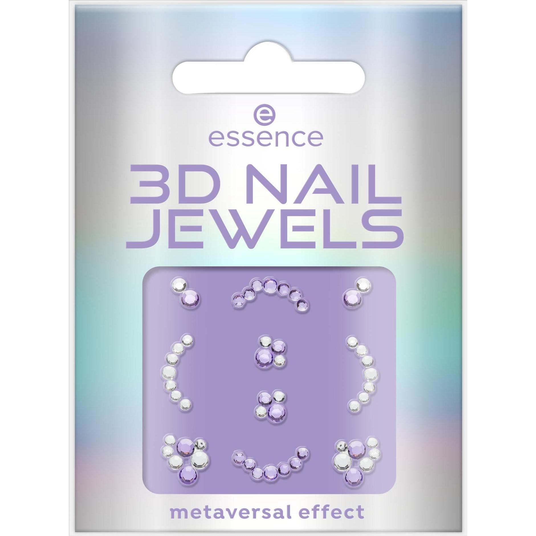 essence, Nagelstyling + Kunstnägel, 3D Nail Jewels (Nagelkleber, Violett)