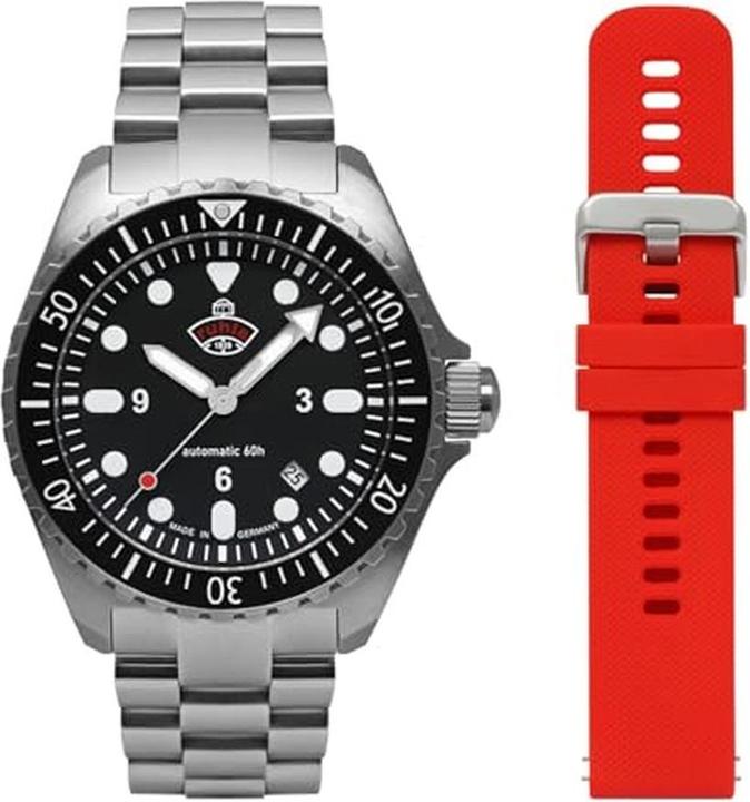 Produktbild UMR Ruhla Ruhl 1929 NVA Kommando 4960M-2 SET Uhr (Geschenkset, Chronograph, Fliegeruhr, 43 mm)