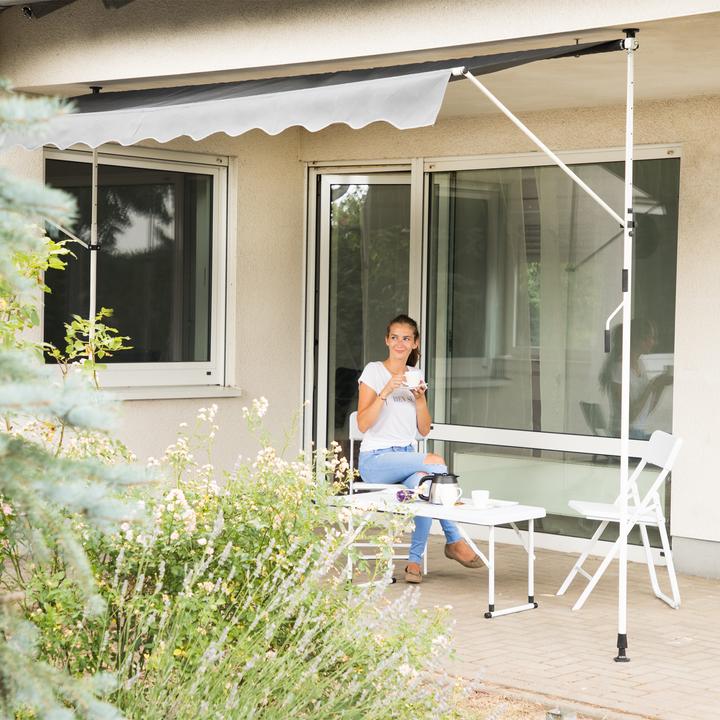 Actual product image Relaxdays Telescopic Balcony Awning (2.50 m)