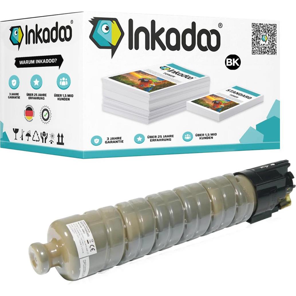 Inkadoo, Toner, Toner kompatibel zu Ricoh 821074 / TYPE SP C 430 B Toner, schwarz Schwarz (BK)
