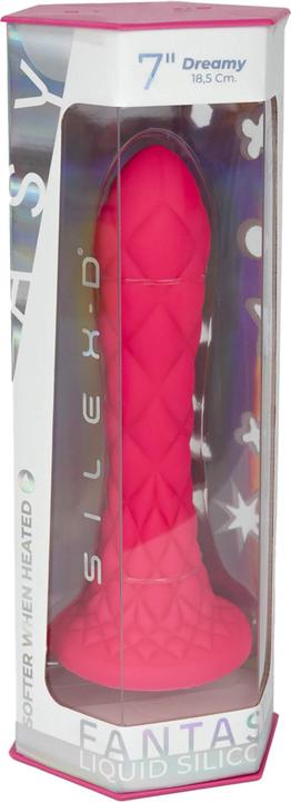 Actual product image Silexd Dreamy Dildo Fantasy Flüssigsilikon Thermoreaktiv Fuchsia 18,5 Cm