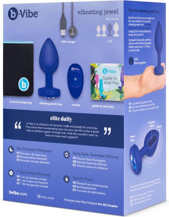 Immagine prodotto B-Vibe Plug vibrante Jewel L/XL Navy