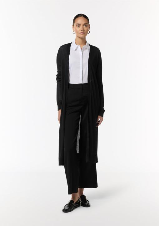 Produktbild Comma Strickjacke Lange Strickjacke mit Rippbündchen und seitlich geschlitztem Saum (S)