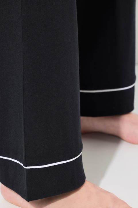 Actual product image Ulla Popken Contrast Piping Lapel Collar Pajama Set (62)