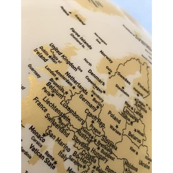 Thumbnail - Atmosphere, Globus, Globe Metal Bright Gold 30cm GB Illuminated (30 cm)