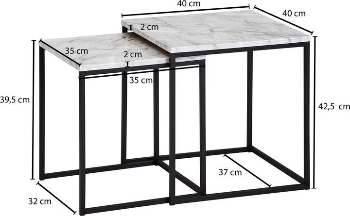 Image du produit FineBuy Adaline (40 x 40 x 42.50 cm)