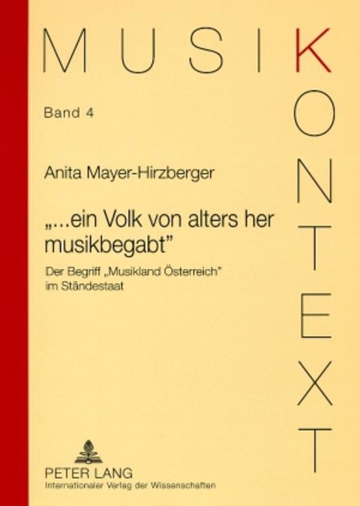 Produktbild ...ein Volk von alters her musikbegabt' (Deutsch, Anita Mayer-Hirzberger, 2008)