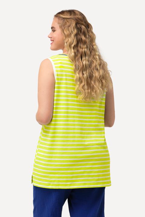 Actual product image Ulla Popken Striped V-Neck Tank Top (46, 48)
