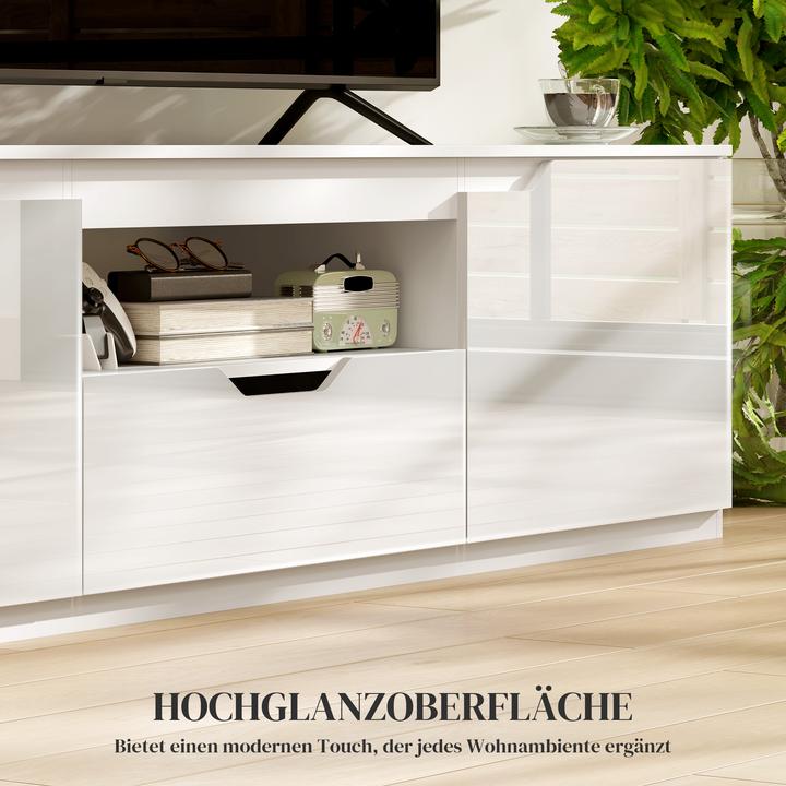 Produktbild Homcom TV Schrank Spanplatte, MDF Weiss (38 x 38 x 43 cm)