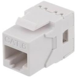 Deltaco Jack Keystone Cat6 LSA/110 terminazione plastica 180 bianco, Cavo di alimentazione, Bianco