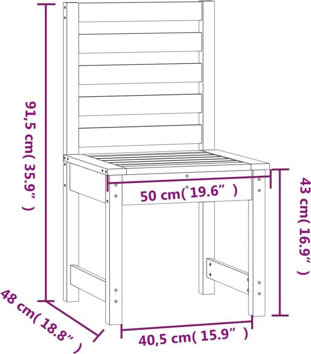 Produktbild vidaXL Gartenstuhl