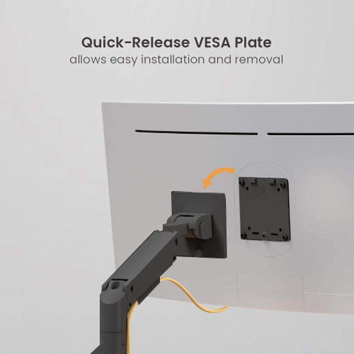 Actual product image Wiltec Monitor mount desk up to 20kg Monitor mount VESA flat & curved (20 kg)