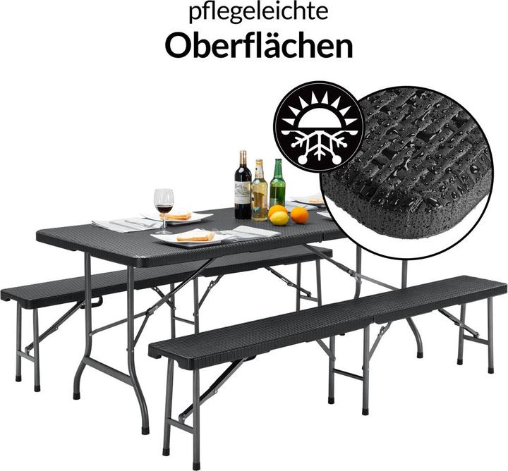 Actual product image Casaria Table Bench Set (180 cm)