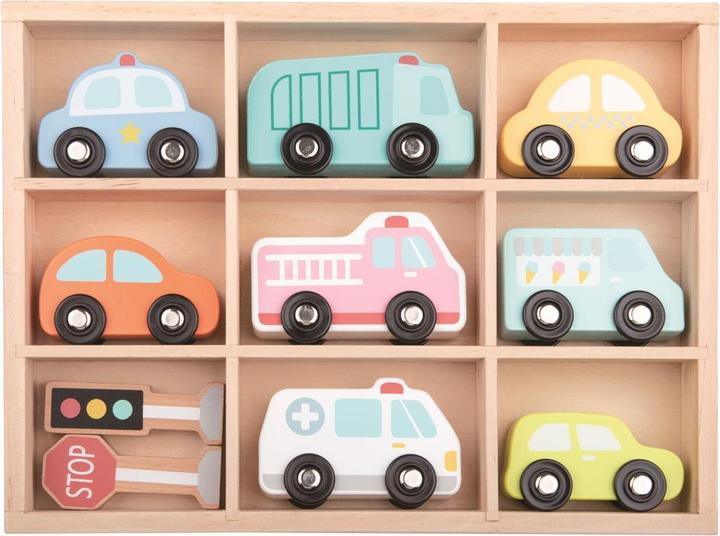 Actual product image Spielba Vehicle set in wooden box