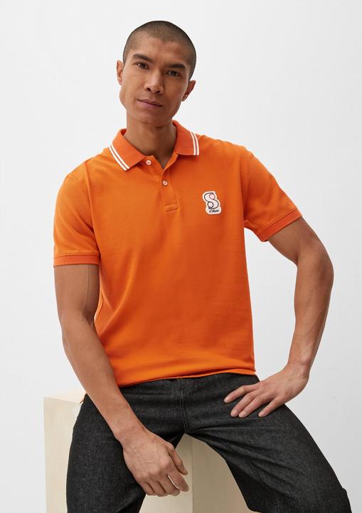 Produktbild s.Oliver Polo-Shirt Poloshirt mit Labelpatch (S)