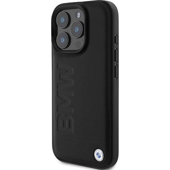 Thumbnail - BMW BMHCP16LSLLBK iPhone 16 Pro 6.3" czarny/black hardcase Leather Hot Stamp (Apple iPhone 16 Pro), Smartphone Hülle, Sc...