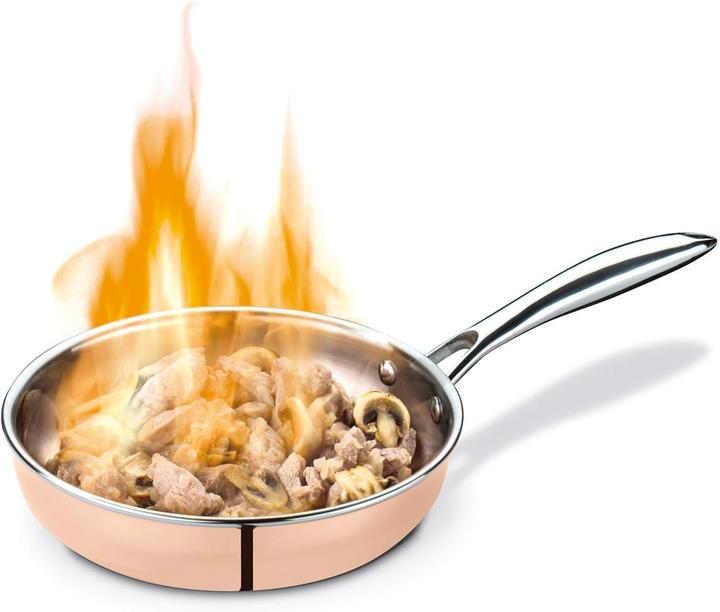 Actual product image Spring Roasting pot low with lid (Casserole + stew pot, Copper, Stainless steel, 20 x 9 cm)