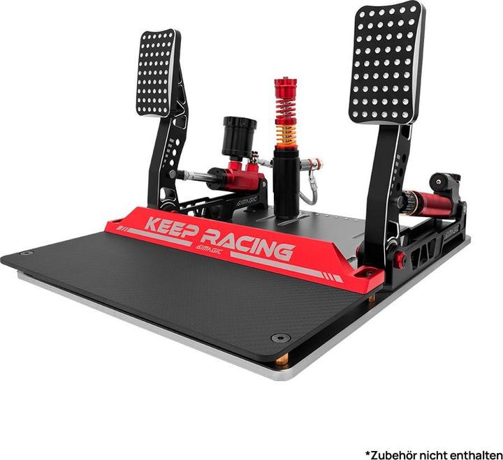Actual product image Simagic P2000 Hydraulic 2-Pedal Set, 100KG Loadcell - Crimson Edition (PC)