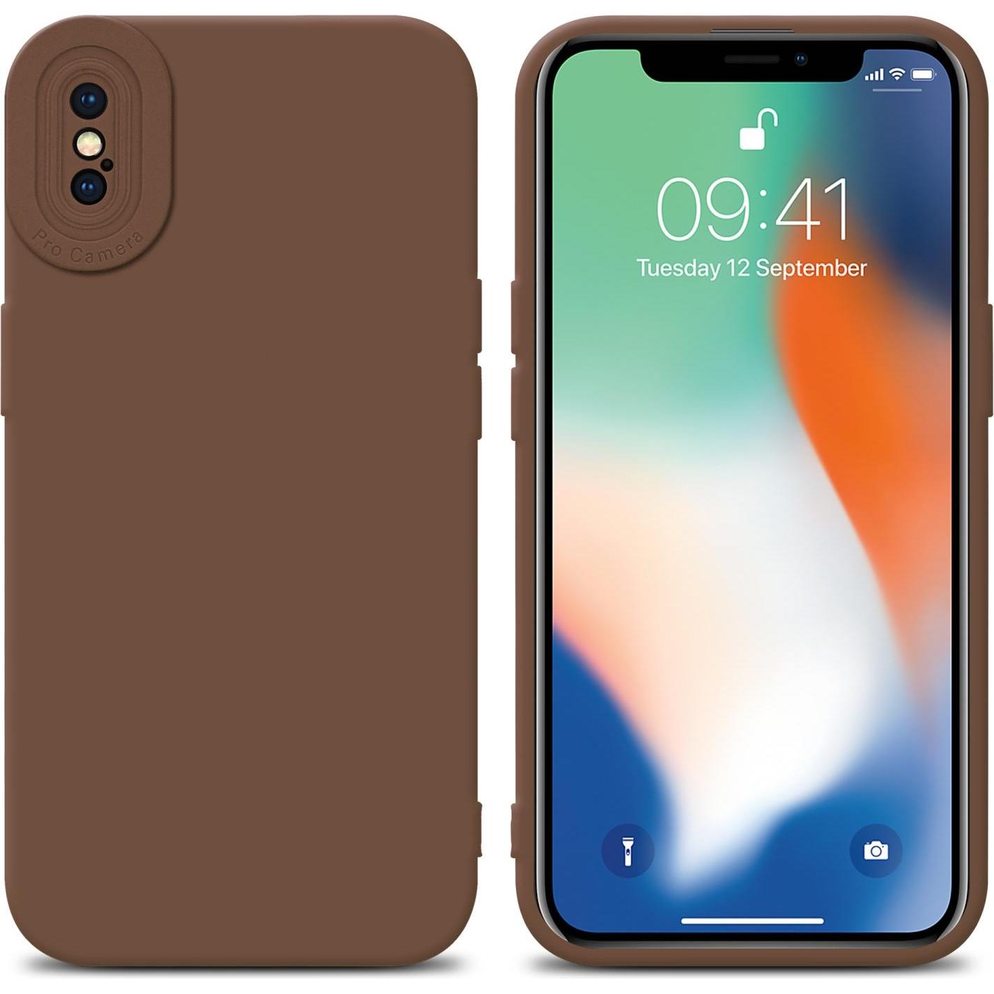 Thumbnail - Cadorabo Hülle für Apple iPhone X / XS im TPU Fluid LM162 Style (Apple iPhone X), Smartphone Hülle, Braun