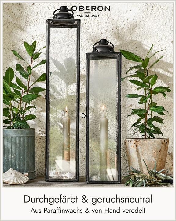Immagine prodotto Loberon Set di 12 candele Bauceau taupe (12 pz.)