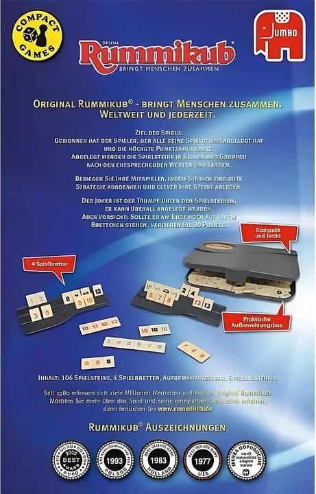 Actual product image Jumbo Travel Rummikub (German, 2 - 4 Players)