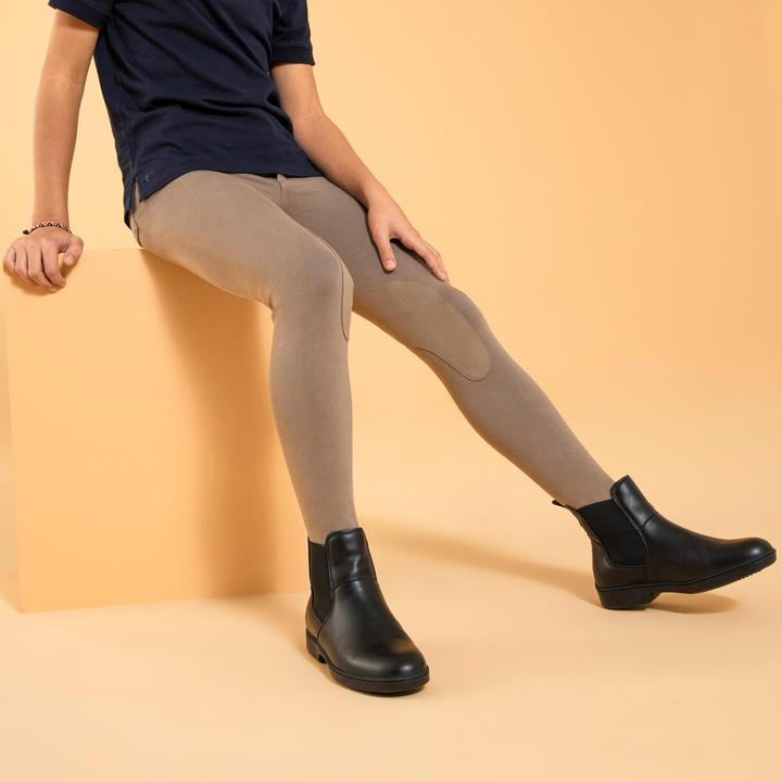 Produktbild Fouganza Reithose 140 Kniebesatz Kinder braun (128)