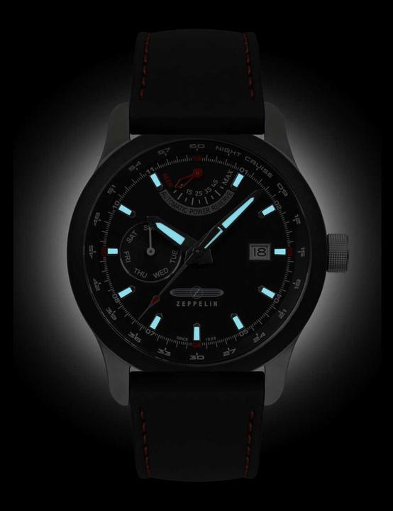 Immagine prodotto Zeppelin Riserva di carica automatica NightCruise (Orologio da polso analogico, 42 mm)