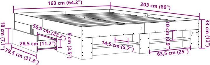 Image du produit vidaXL Bettgestell (160 x 200 cm)