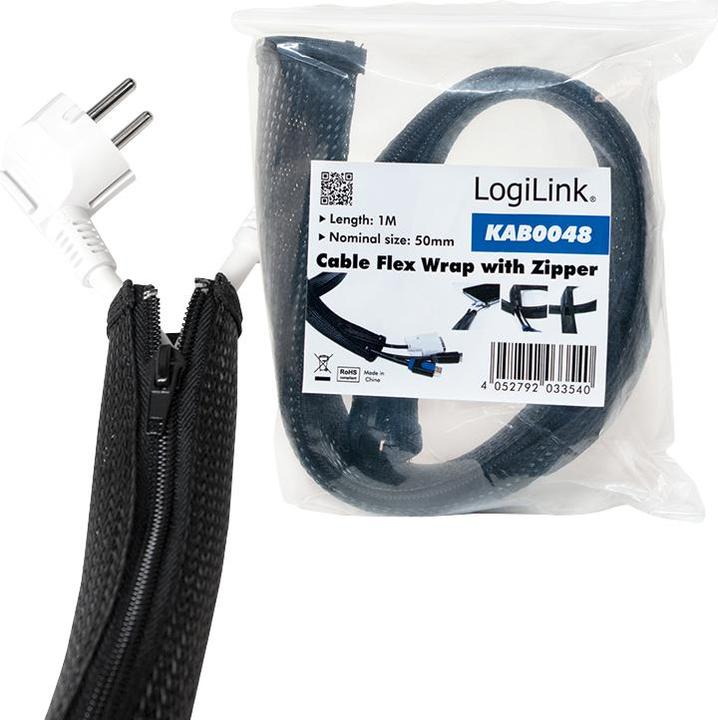 Actual product image LogiLink Cable protection with zipper (Cable conduit, 100 cm)