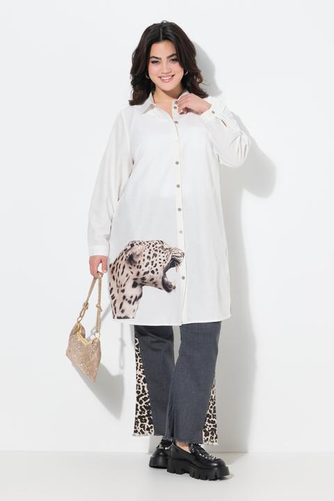 Immagine prodotto Angel of Style Hemdbluse, oversized, Leopard seitlich am Saum (56)