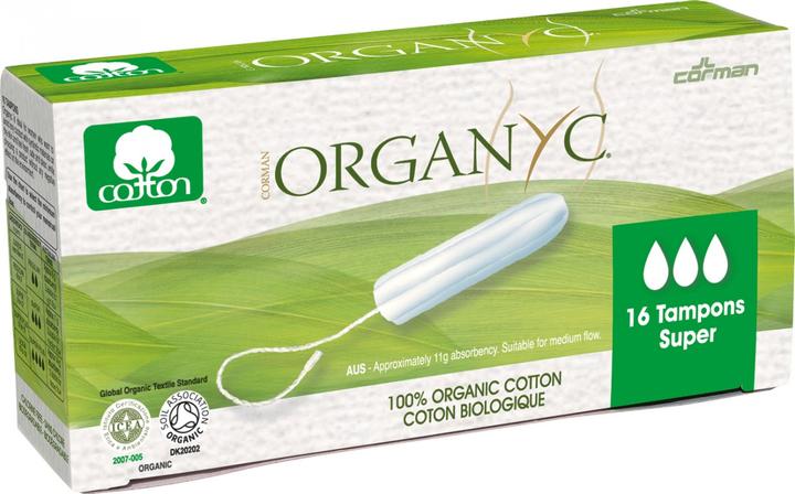 Actual product image Organyc Tampons Super without applicator - 100% organic cotton (16 x, Large)
