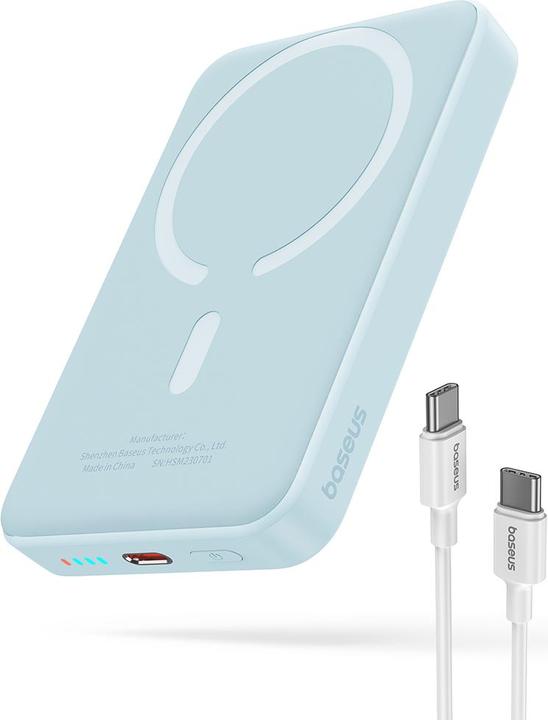 Actual product image Baseus Magnetic Mini Air Powerbank 10000mAh 20W (blue) (10000 mAh, 20 W, 37 Wh)