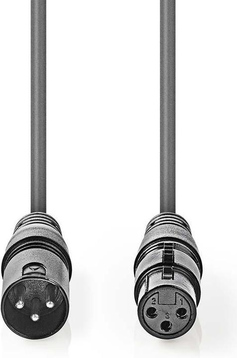 Actual product image Nedis Audio cable XLR compensated, 3-pin, male - XLR (1.50 m, XLR)