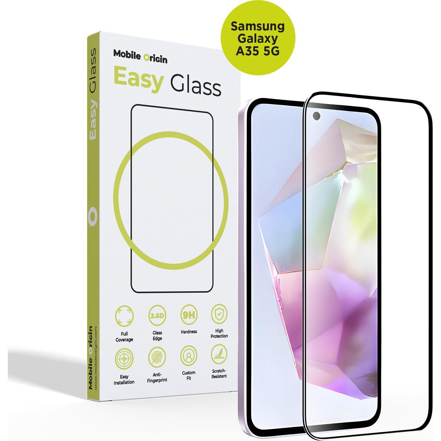 Mobile Origin EasyGlass per Samsung Galaxy A35 5G (Samsung Galaxy A35), Pellicola protettiva smartphone