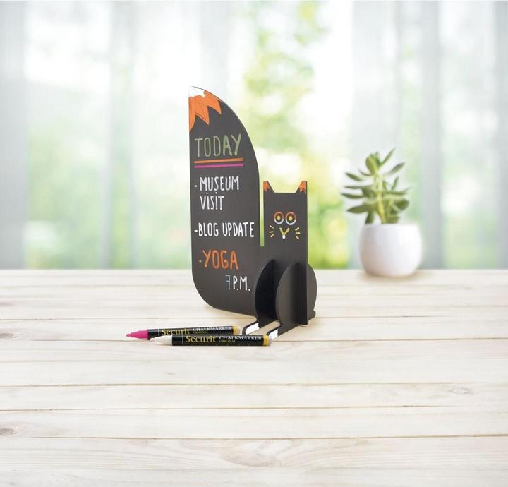 Produktbild Securit Kreidetafel SQUIRREL T3D-SQUIR schwarz 23.5x14.1x7.8cm