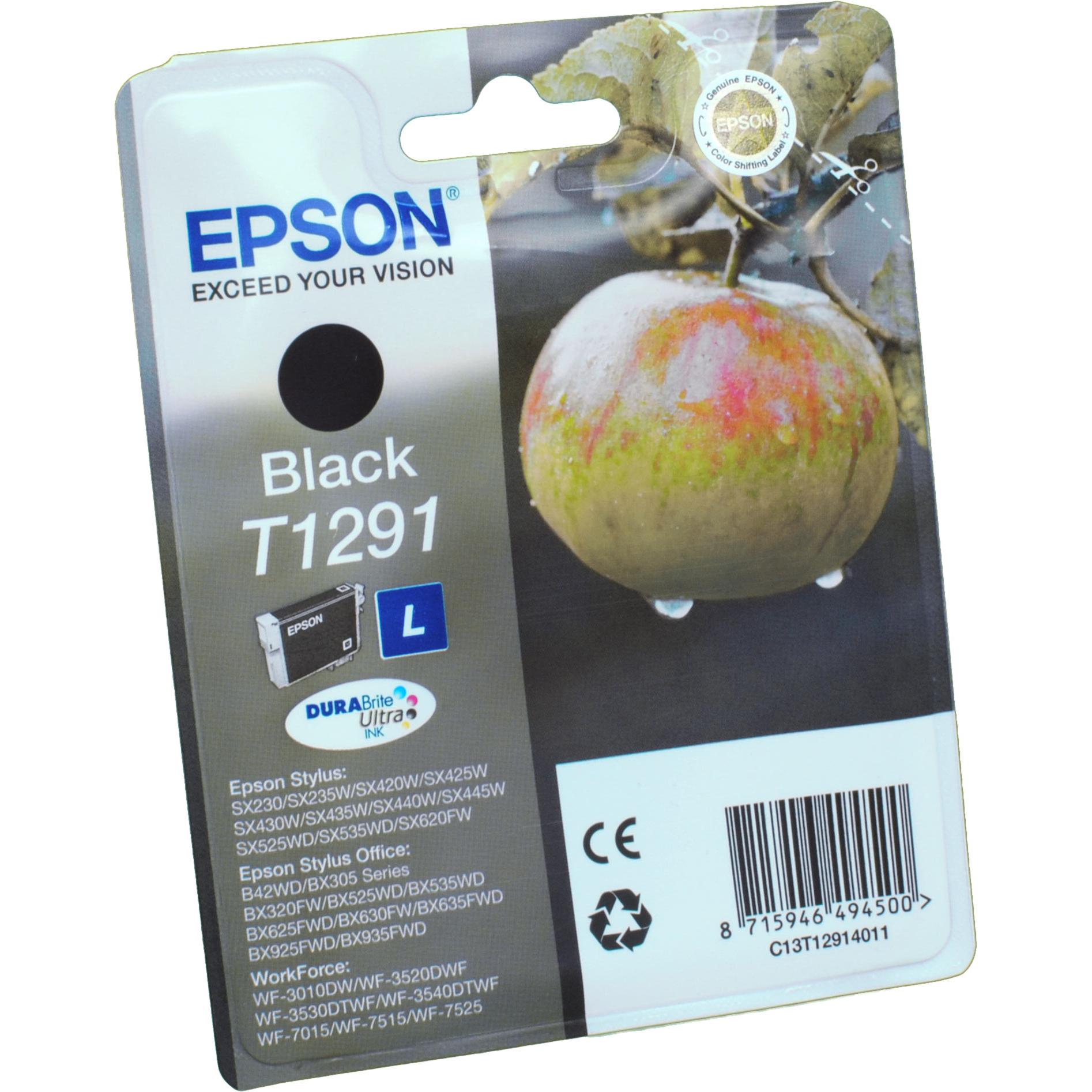 Epson, Druckerpatrone, T1291 DuraBrite Ultra (BK)