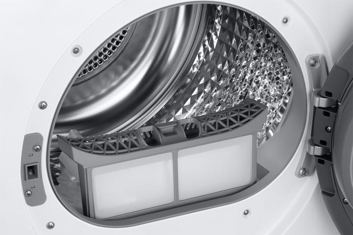 Actual product image Samsung DV80T5220AW Freestanding tumble dryer Front loading 8 kg A++ White (8 kg)