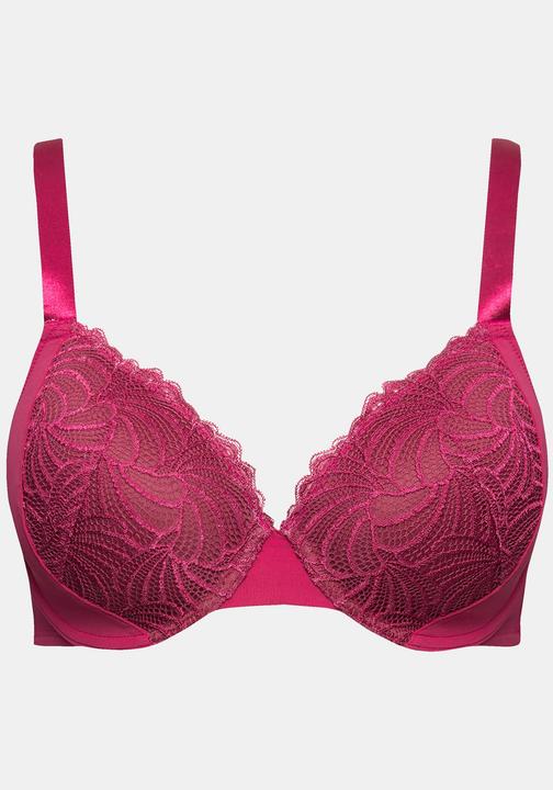 Actual product image Ulla Popken Textured Lace Underwire Bra (90 E)