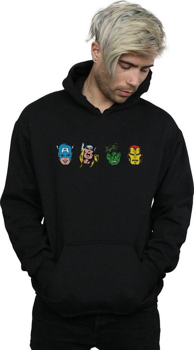 Image du produit - Sweat à capuche AVENGERS COMIC HEADS - Homme (XL)
