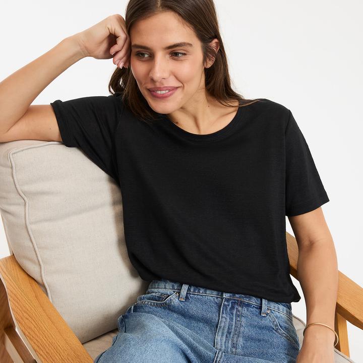 Actual product image La Redoute Collections T-Shirt mit rundem Ausschnitt (XS)