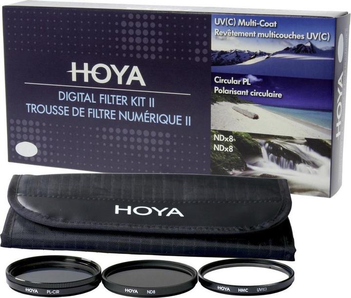 Actual product image Hoya Digital Filter Kit II (UV, CIR-PL & ND8) Filterset (40.50 mm, Neutral density filter, UV filter, Polarizing filter)