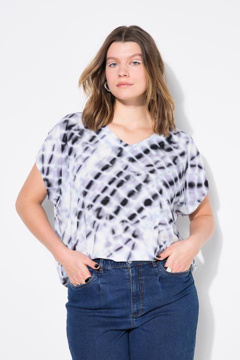 Actual product image Studio Untold Blusenshirt, oversized, Batikprint, V-Ausschnitt (58)
