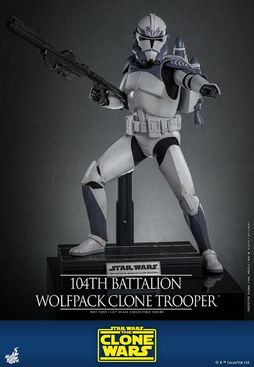 Actual product image Hot Toys Star Wars The Clone Wars Actionfigur 1/6 104th Battalion Wolfpack Clone Trooper Deluxe Version 30 cm