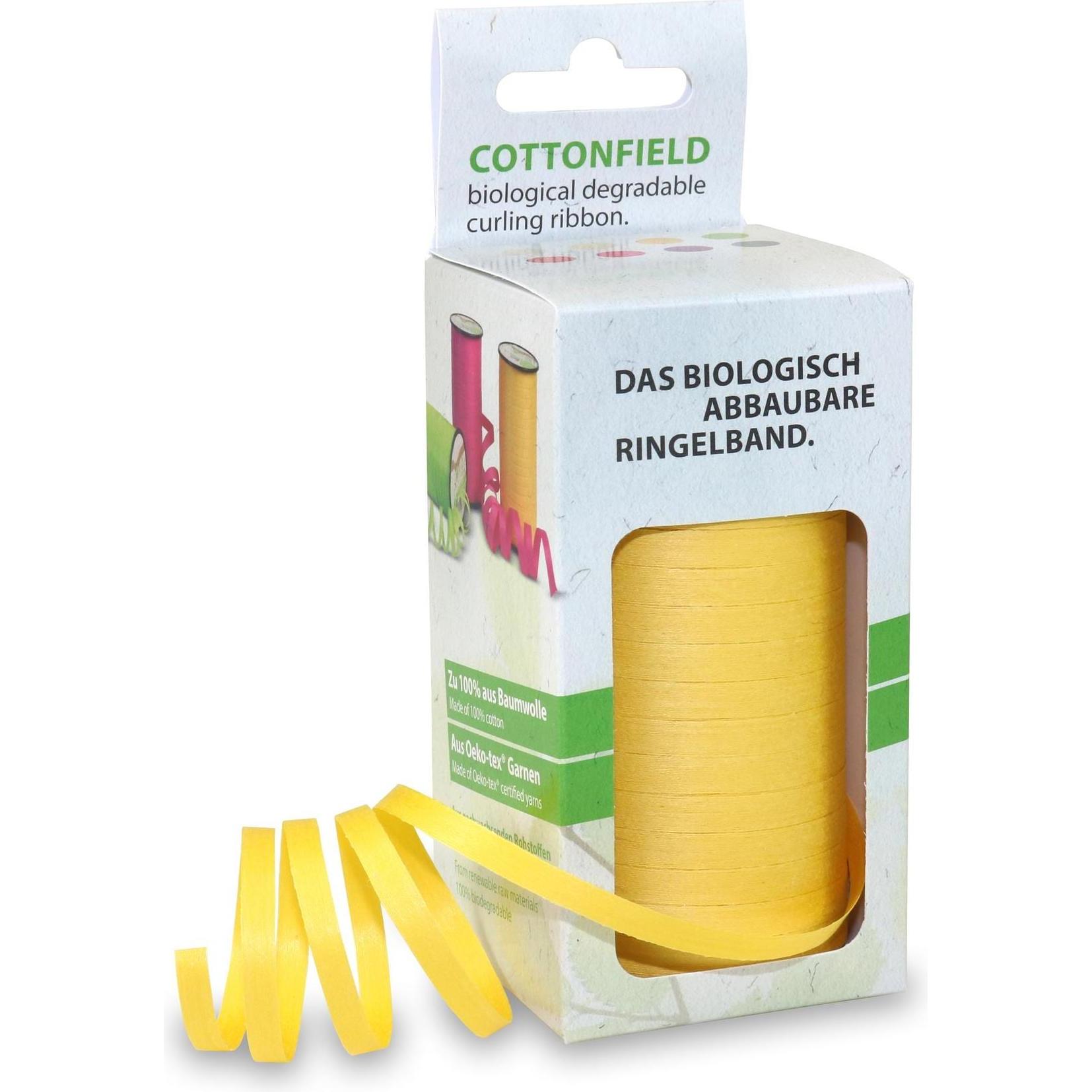 Pattberg, Geschenkverpackung, Geschenkband Cottonfield 0.5 cm x 100 m, Gelb (Geschenkband, 1 x)