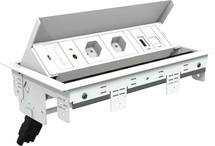 Produktbild IB Connect BOX+CUBOBOX Rahmen S 3-fach 2x Typ 13 1x RJ45 1x HDMI weiss (2 x, HDMI, Typ 13, RJ45, 0.30 m)