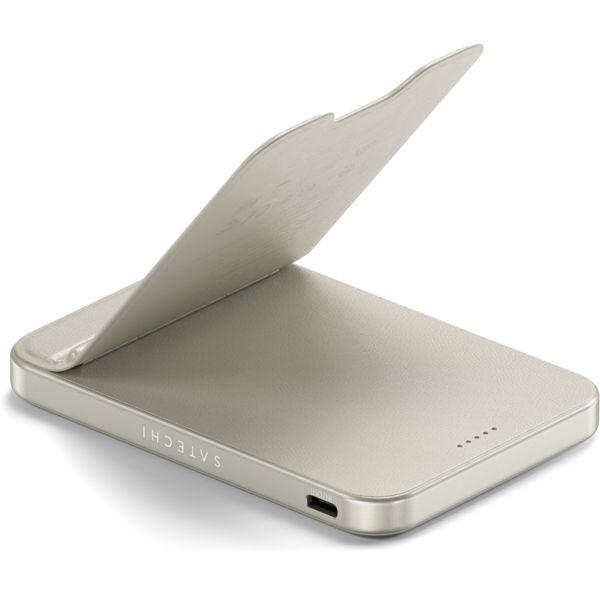 Actual product image Satechi OntheGo Magnetic Qi2 Powerbank Stand 5000 mAh Sand (5000 mAh, 15 W)