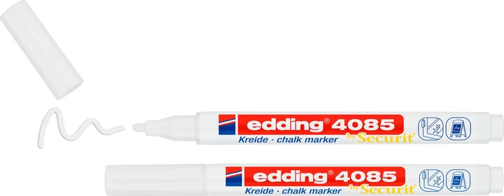 Immagine prodotto Edding Pennarello a gesso (Bianco, 2 mm, 2 x)
