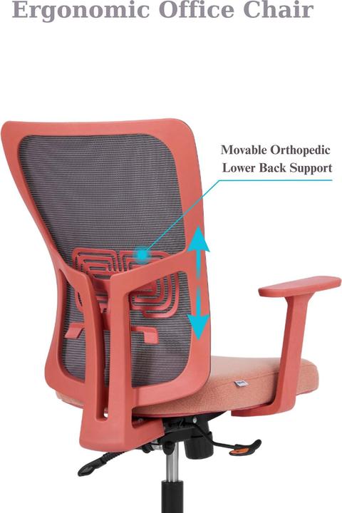 Image du produit Kalune Design Lumbar 108 Salmon Office Chair