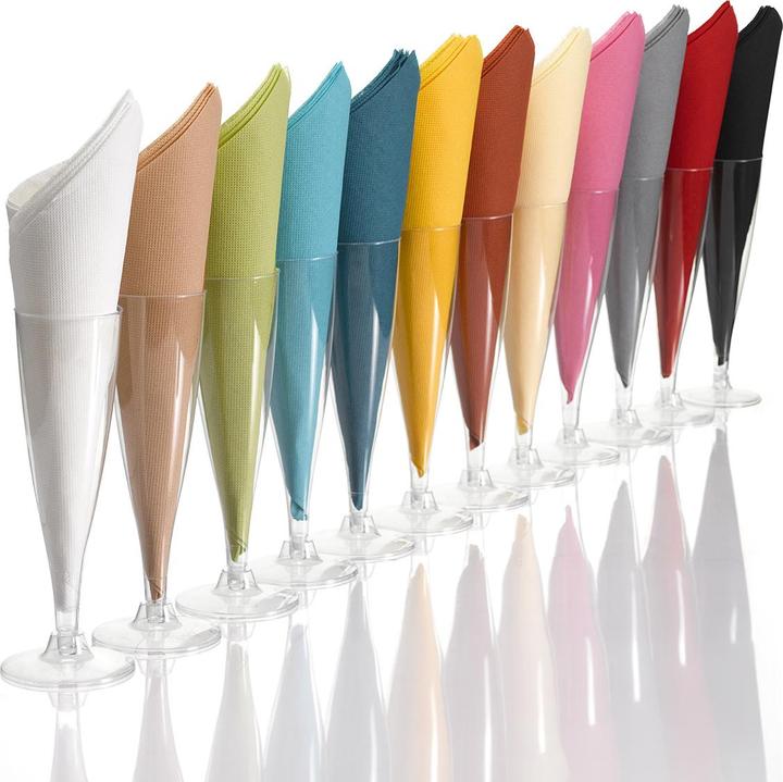 Image du produit Casativo 40er-Set Papier Servietten einfarbig, 2-lagig, braun, 38 x 38 cm (40 x, 38 x 38 cm)