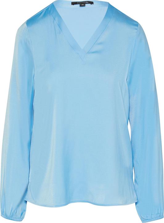 Produktbild Comma Bluse Satin-Bluse mit V-Ausschnitt und elastischen Bündchen (34)